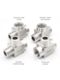 Stainless steel inner and outer wire tee 4-point high-pressure joint 304 inner and outer three thread to inner wire M20 tee