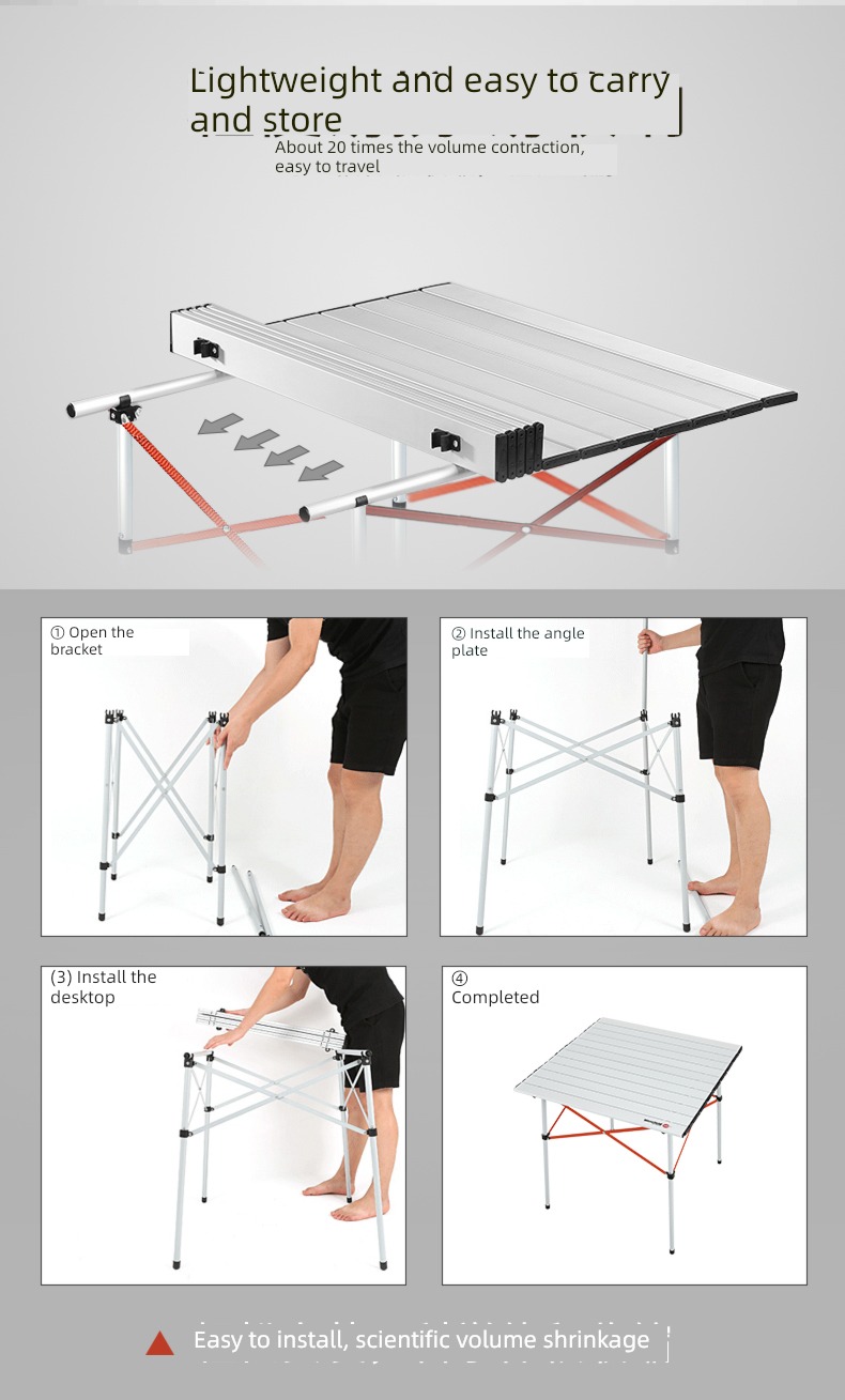I fly Ultra light aluminium alloy camp dining table and chair outdoors