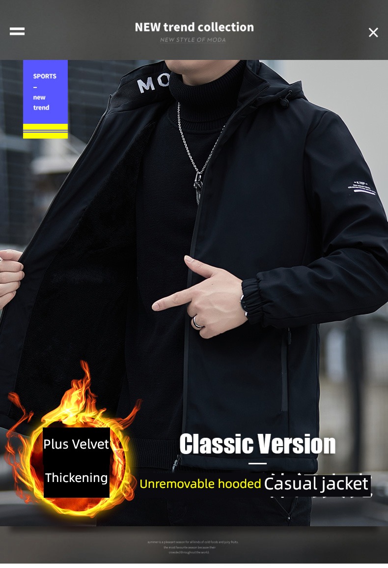 dandy winter removable Autumn clothes Hooded loose coat