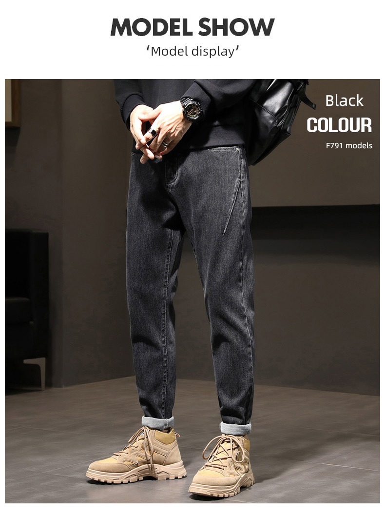 Romon Spring and Autumn Thick style winter man Jeans