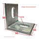 Galvanized angle code L-shaped 90-degree right angle larger and thickened angle steel angle iron curtain wall dry hanging connector 50*50*5 Haonan