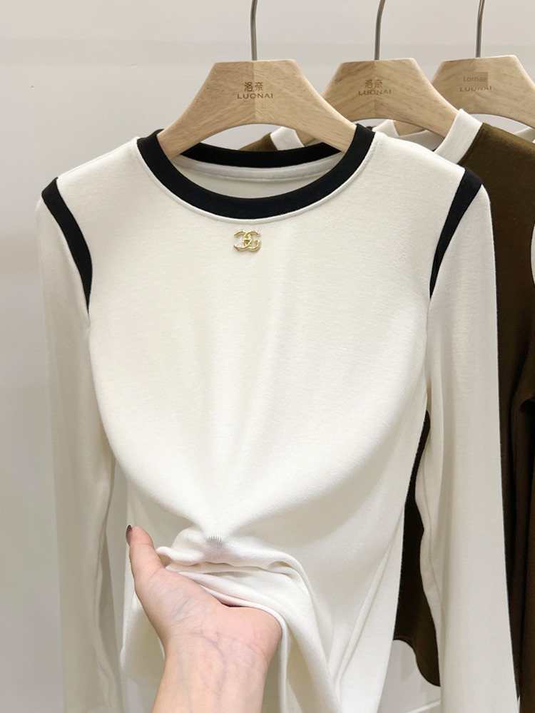Autumn and winter thickening Advanced sense Self-cultivation Long sleeve Undershirt