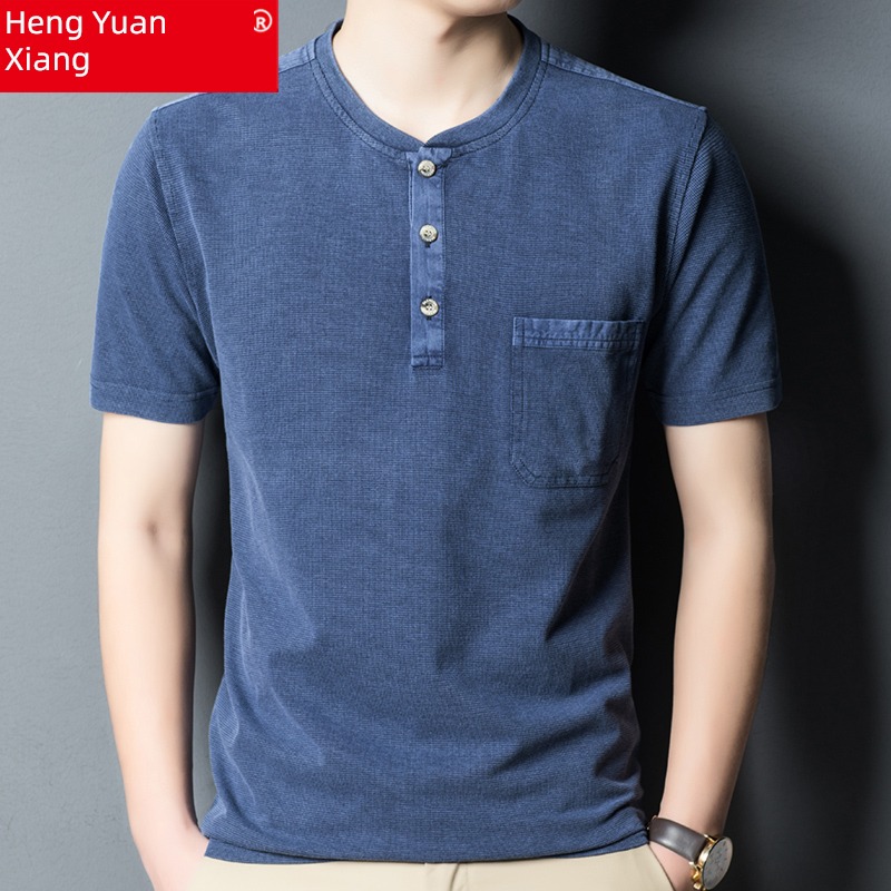 hyz  leisure time Real pocket Body Short sleeve T-shirt