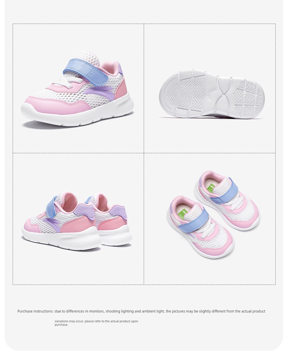 Anta Kidsren's Infant Running Shoes for Men and Women, 2026 New Spring and Summer Mesh Breathable Non-Slip Baby Toddler Shoes — 19