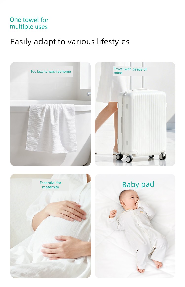Pure Cotton Era Disposable Bath Towel, Pure Cotton Thickened and Enlarged Compressed Towel, Face Towel, Individually Packaged for Pregnant Women and — 16