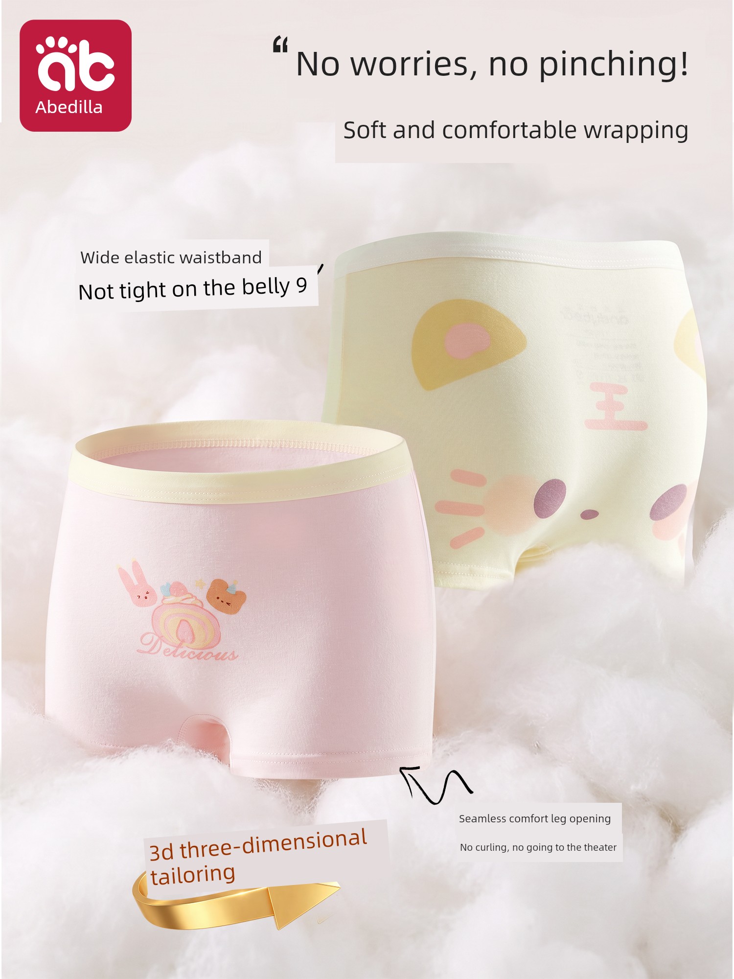 Girls' Underwear, Children's Pure Cotton Type A, Baby Girl's All-Cotton Boxer Shorts, Flat-Angle Baby Girl Shorts for 2-Year-Olds, Non-Binding on the Bottom — 4