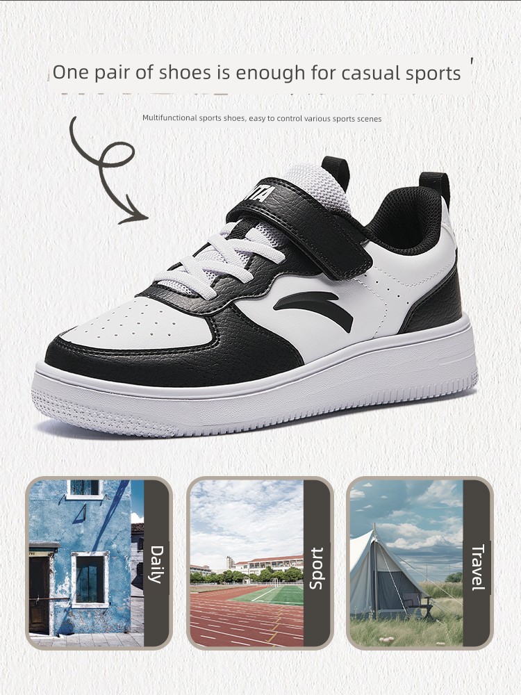 Anta Kidsren's Casual Shoes, Versatile White Sneakers, Classic Casual Sneakers for Primary School Students, Kindergarten and Older Kidsren's Sports Shoes — 3