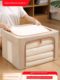 Cotton and linen clothes storage box fabric clothes sorting box folding wardrobe layered new magical artifact storage bag household use