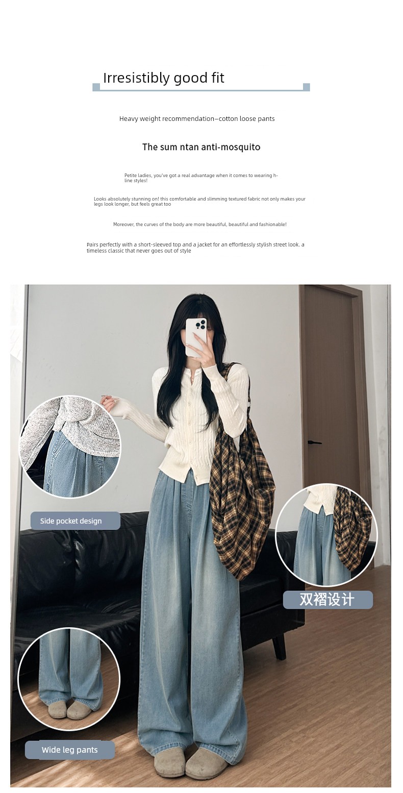 Girls' Jeans Autumn 2026 New Style Children's Straight Wide-Leg Pants for Older Girls Long Pants Spring and Autumn Pants for Middle School Students — 6