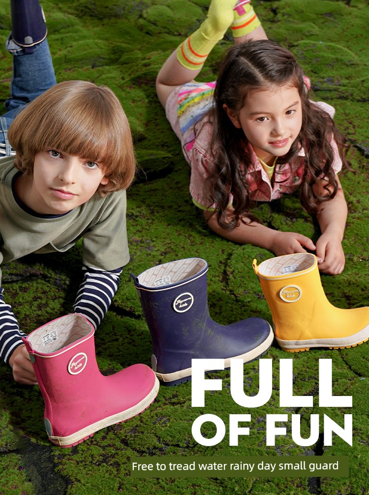 Joycorn plus Rain Boots Baby Rain Boots Waterproof Boys' and Girls' Rubber Shoes Children's Non-Slip Water Shoes Outdoor — 4