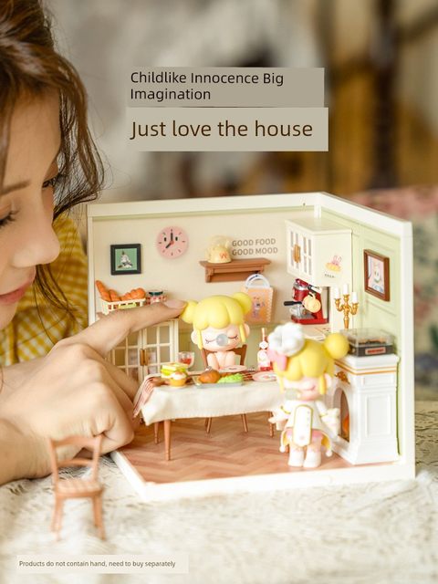 Ruozhen Ruolai Super World Bubble Bathroom Building Blocks Education Assembly Miniature Scene Model Diy Hut Gift