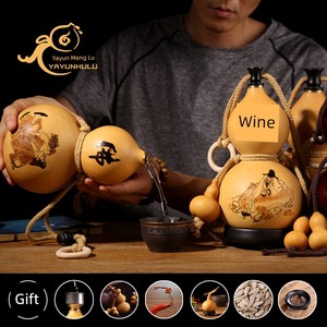 Drinking Bottle Chinese Ancient Style Props Wine Bottle Pendant Natural Bottle Gourd