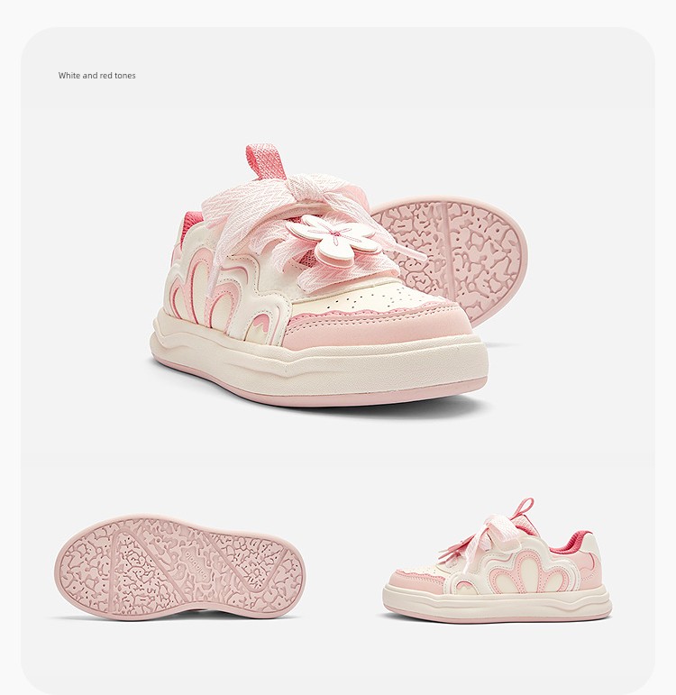 Balabala Kidsren's Shoes, Kidsren's Sneakers, Low-Top Girls' White Shoes, 2026 Summer New Style, Sweet Mesh Breathable Shoes — 16