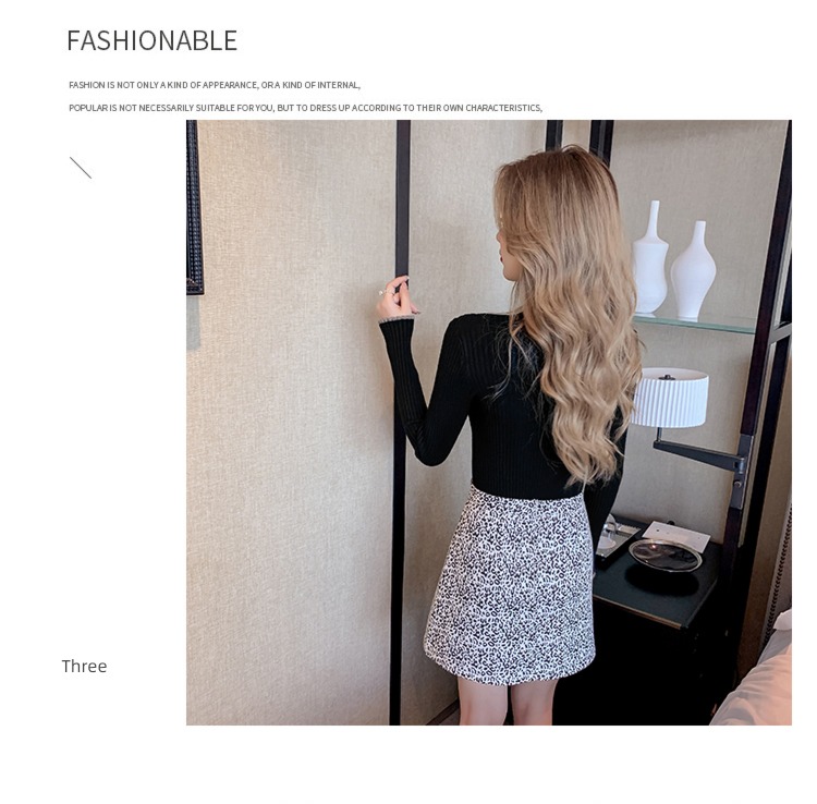 Half high collar Long sleeve jacket Korean fashion Sweater