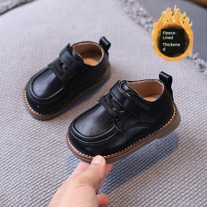 Spring and Autumn Baby Shoes, Boys' Small Leather Shoes, Soft-Soled Shoes for 1 to 3 Years Old, Toddler Shoes, Non-Slip Baby Shoes, Girls' Single Shoes — 4