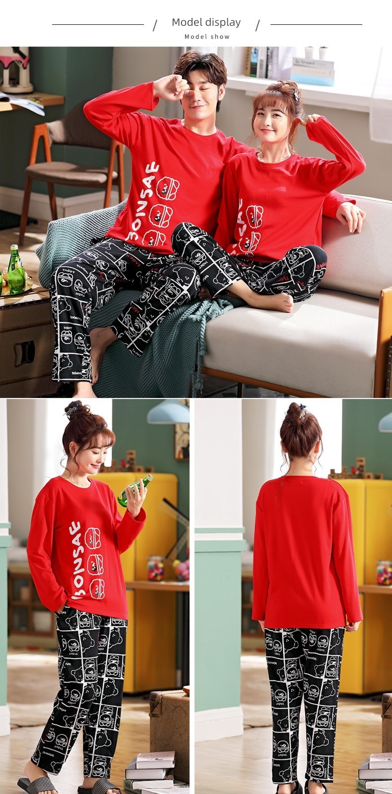 300 Jin men's wear lovers All cotton the fat pajamas