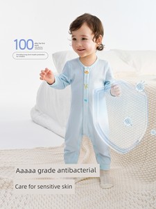 [Same Style as in the Mall] Yeehoo Baby Romper Autumn Clothing Spring and Autumn Antibacterial Anti-Mite Crawling Suit f