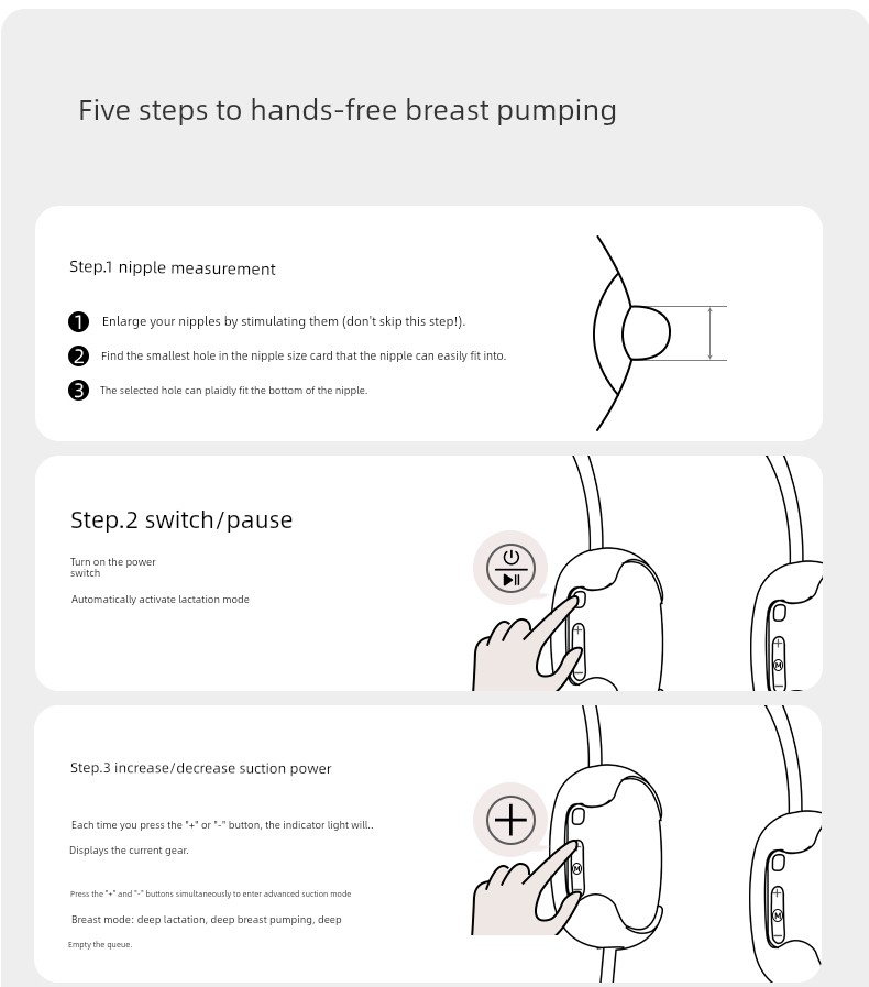Bebebao Hands-Free Double-Sided Electric Breast Pump Fully Automatic Single-Sided Portable Breast Pump Neck-Hanging Type — 22