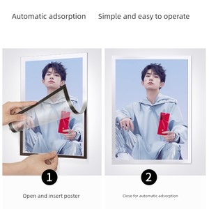 Wall-Mounted Advertising Board, Real Estate Display Board, Magnetic Acrylic Picture Frame, A4 Information Panel, Notice 