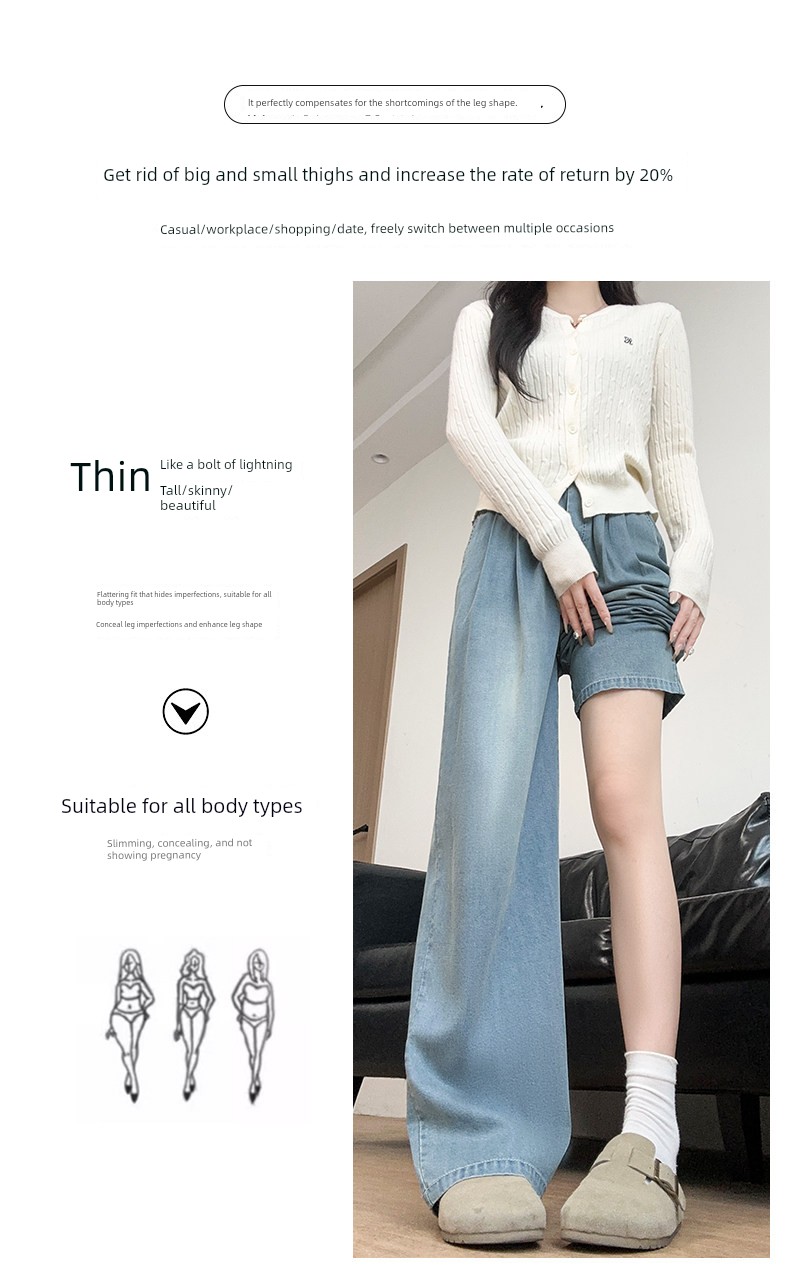 Girls' Jeans Autumn 2026 New Style Children's Straight Wide-Leg Pants for Older Girls Long Pants Spring and Autumn Pants for Middle School Students — 8