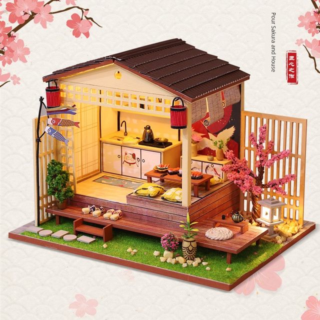 DIY cottage Japanese hand-made house miniature model Chaoyang Qiuzhi Reminiscence grocery store adult production