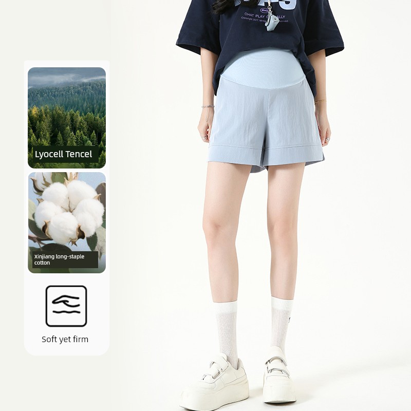 Maternity Shorts for Summer, Thin Lyocell Maternity Pants, 2026 New Model, Maternity Wear for Women — 5