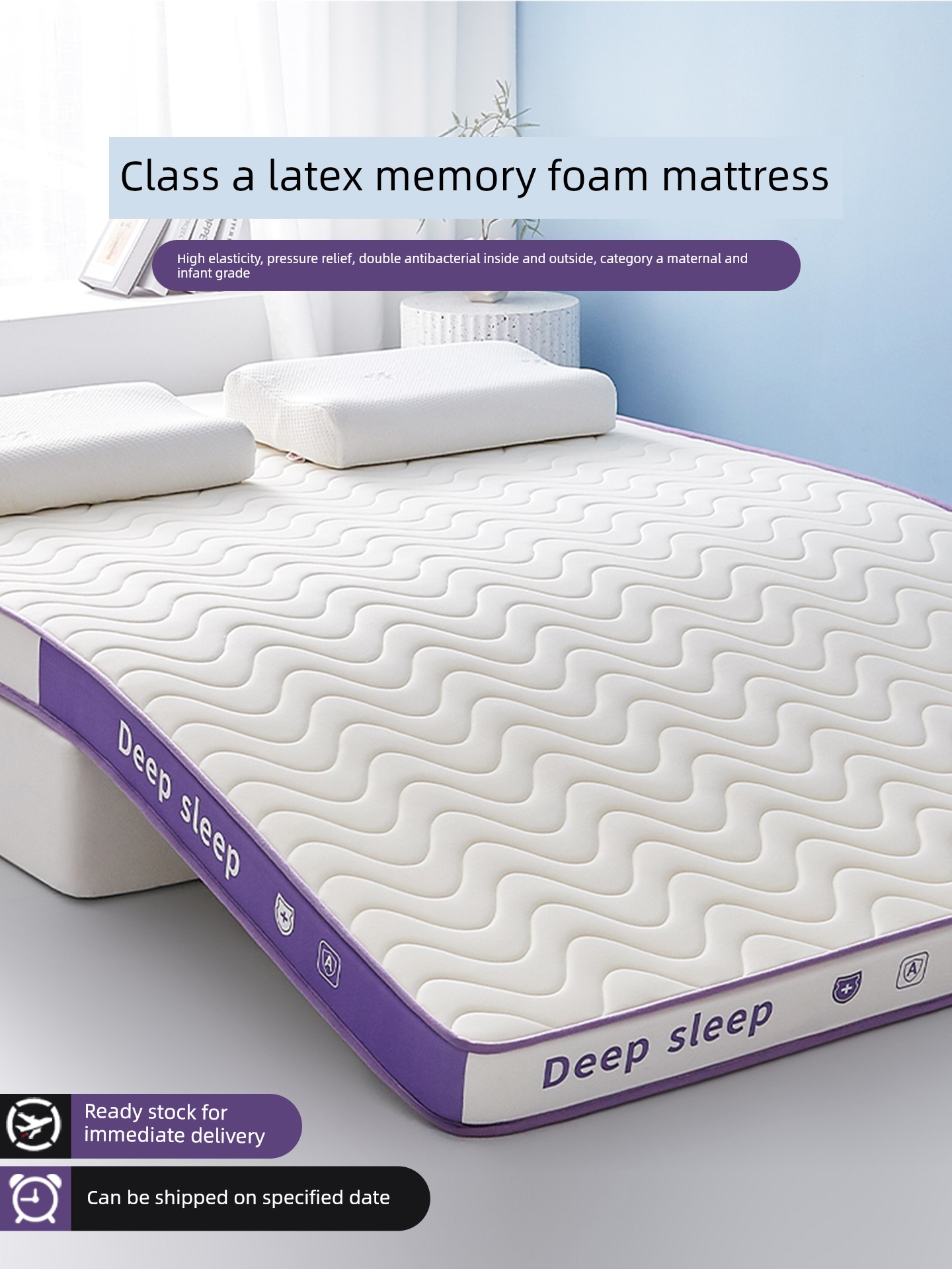 Latex Memory Foam Mattress Cushion for Home Bedroom Dormitory Student Single Thickened Tatami 180X200 Mat