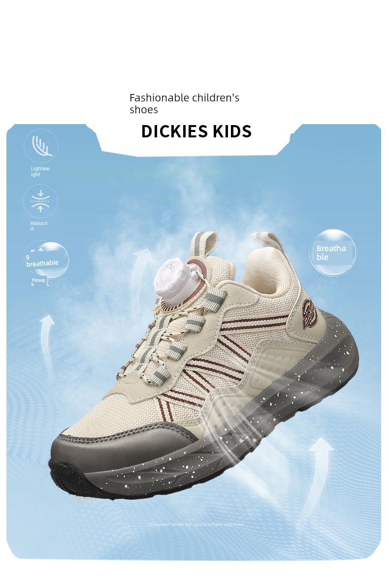 Dickies Medium and Large Children's Sports Shoes for Boys and Girls 2026 Autumn New Model with Rotating Buckle Children's Cushioning Running Shoes — 12