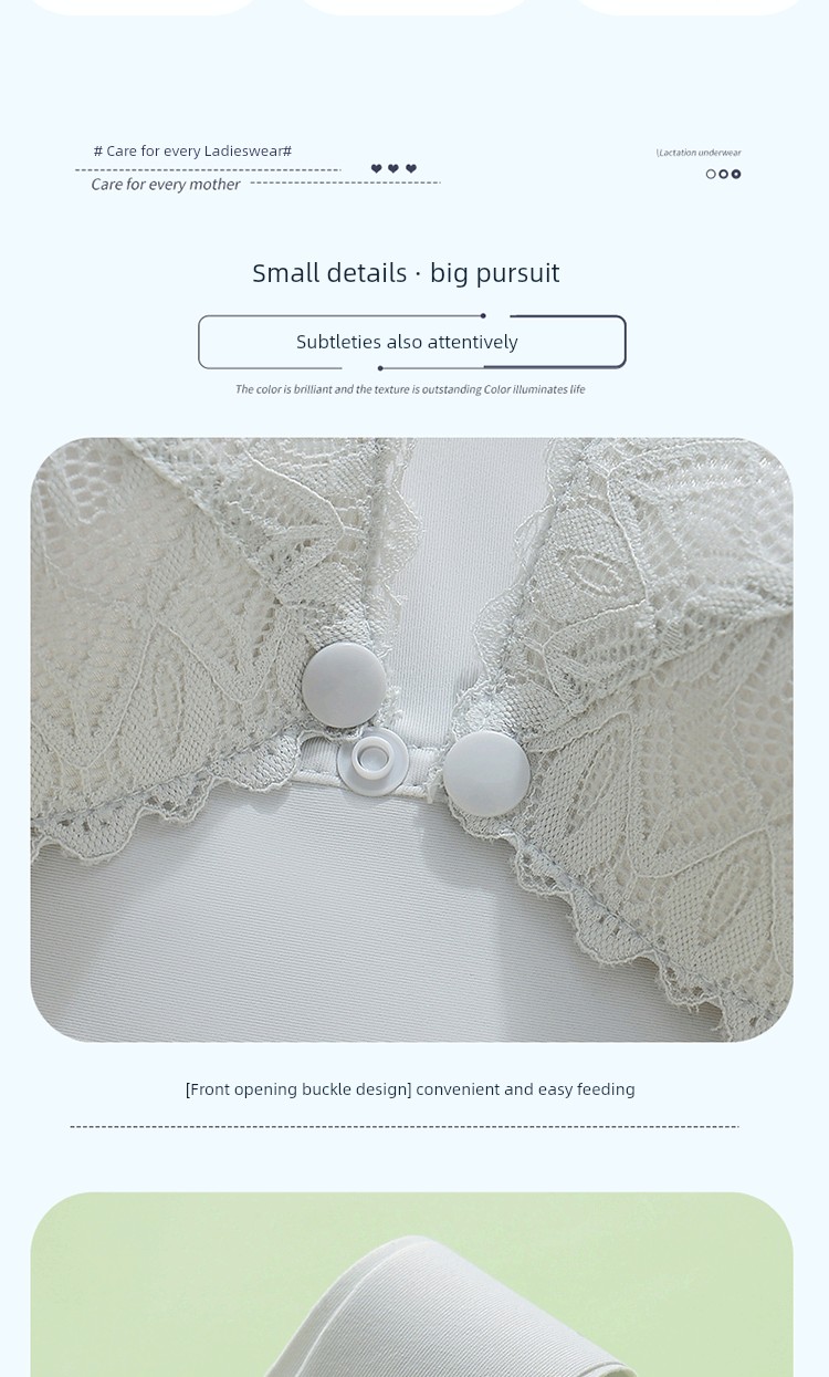 Vest Breastfeeding Intimates Push up and Anti-Sagging Breast Milk Period Maternity Bra Postpartum Feeding Front Buckle Thin Bra — 20