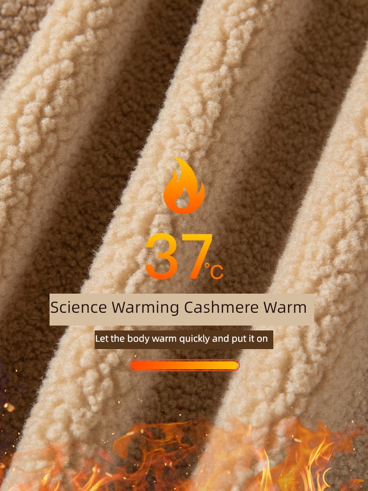 boy Lamb cashmere Autumn and winter Jacket jacket loose coat