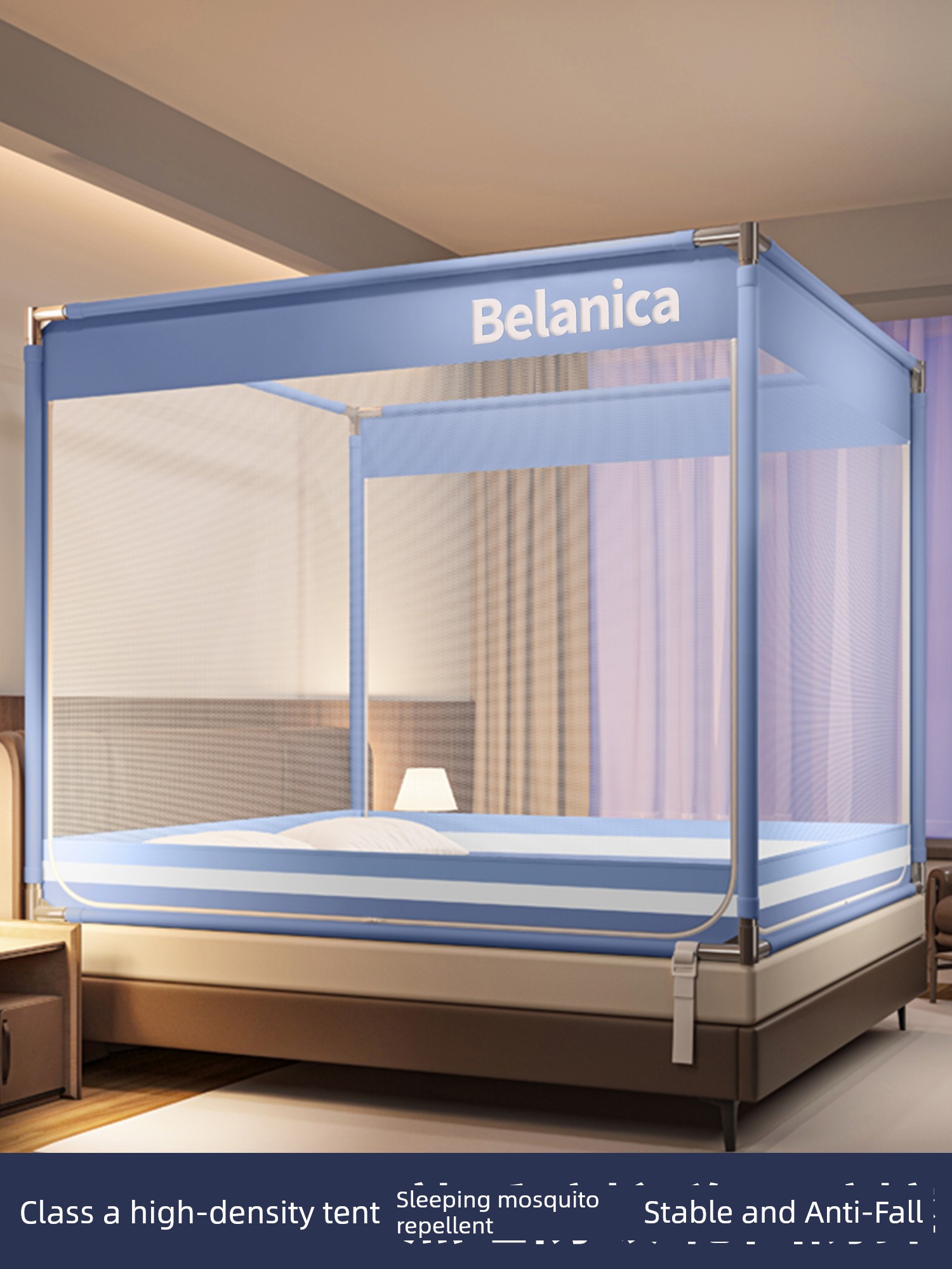 Anti-Fall Mosquito Net for Bedroom, No Installation Required, New Patterned Net, Anti-Mosquito, for Children, Home Use, Prevents Falling Out of Bed, 2026 Full Bottom Full Coverage for Infants