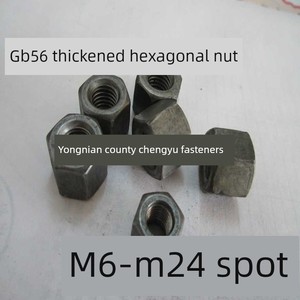 Grade 4.8 Gb56 Thickened Nut Hexagonal Extended Nut M6M8M10M12M14M16M20M24