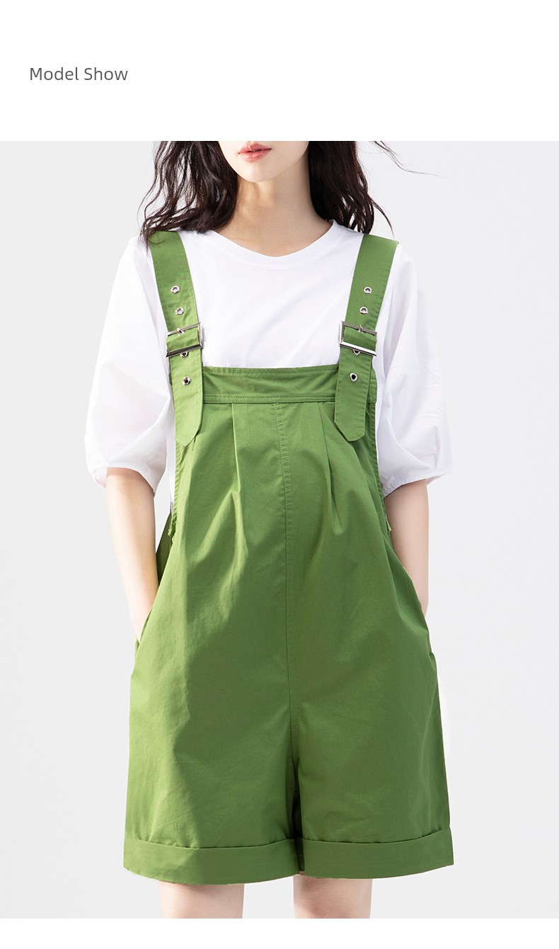 Forencos Thin Two-Piece Suit Maternity Bib Pants — 9