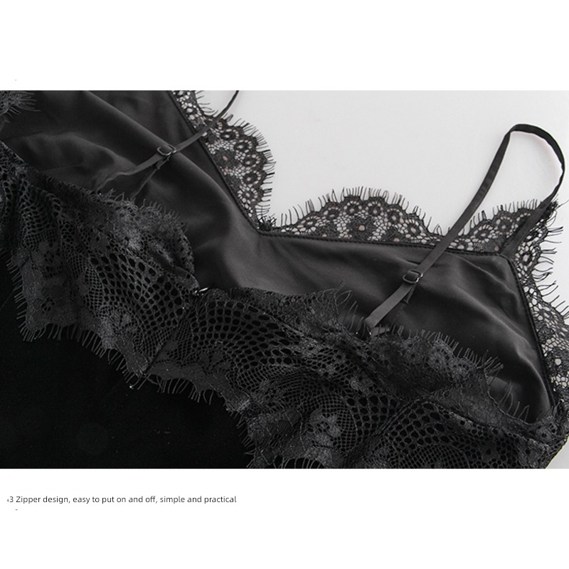 Autumn and winter black swan Temptation velvet Dress