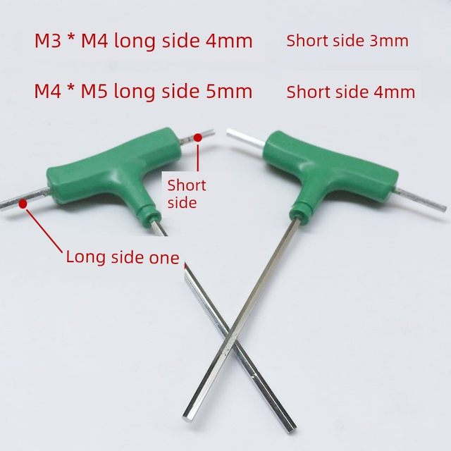 T型内六角扳手六方六棱两用双头拐杖扳手配套五金工具M3M4M5M6