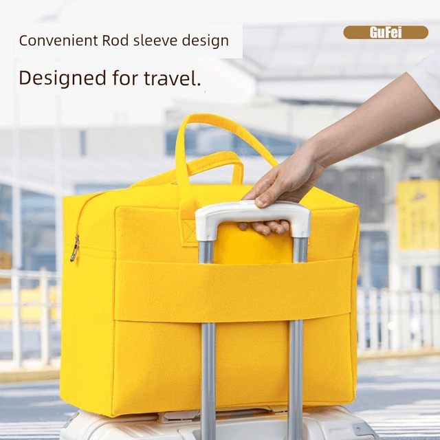 Cartoon bag travel bag storage handbag large capacity children's duffle bag trolley bag luggage felt bag lightweight