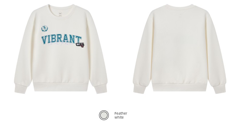 361 ° Children's Clothing for Boys and Girls, Pullover Sweatshirt, Round Neck, Autumn and Winter 2026 New Autumn Style, Fleece-Lined Long-Sleeved Sports — 52