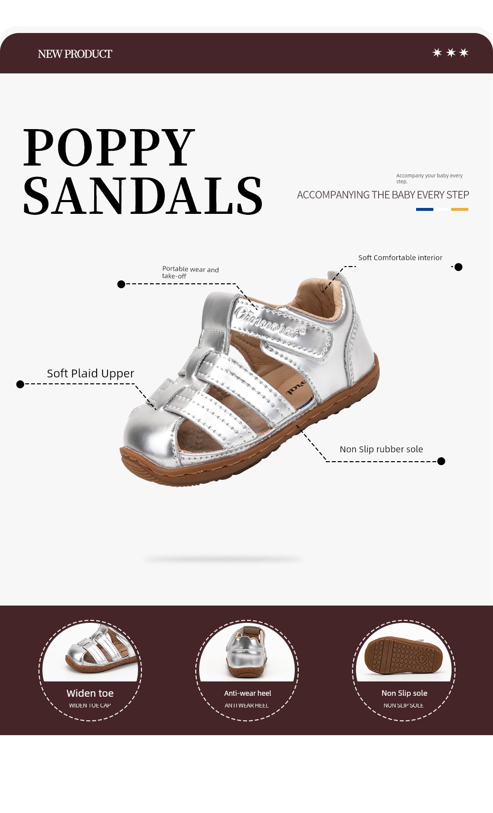 Ginuorat Qino Mouse 2026 Summer Simple Boys' Sandals Casual Fashion Shoes Girls' Non-Slip Walking Shoes — 5