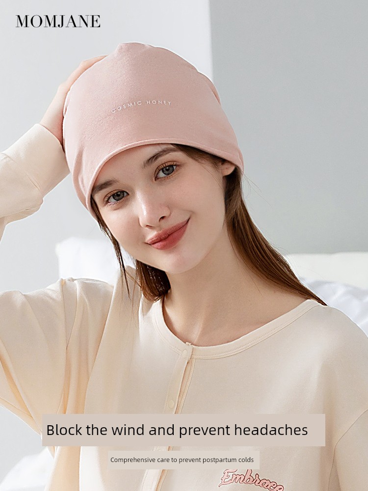 Postpartum Hat for Autumn and Winter, Thin, Windproof, Warm, Suitable for Pregnant and Postpartum Women, Large Head Circumference, Can Be Worn While — 3