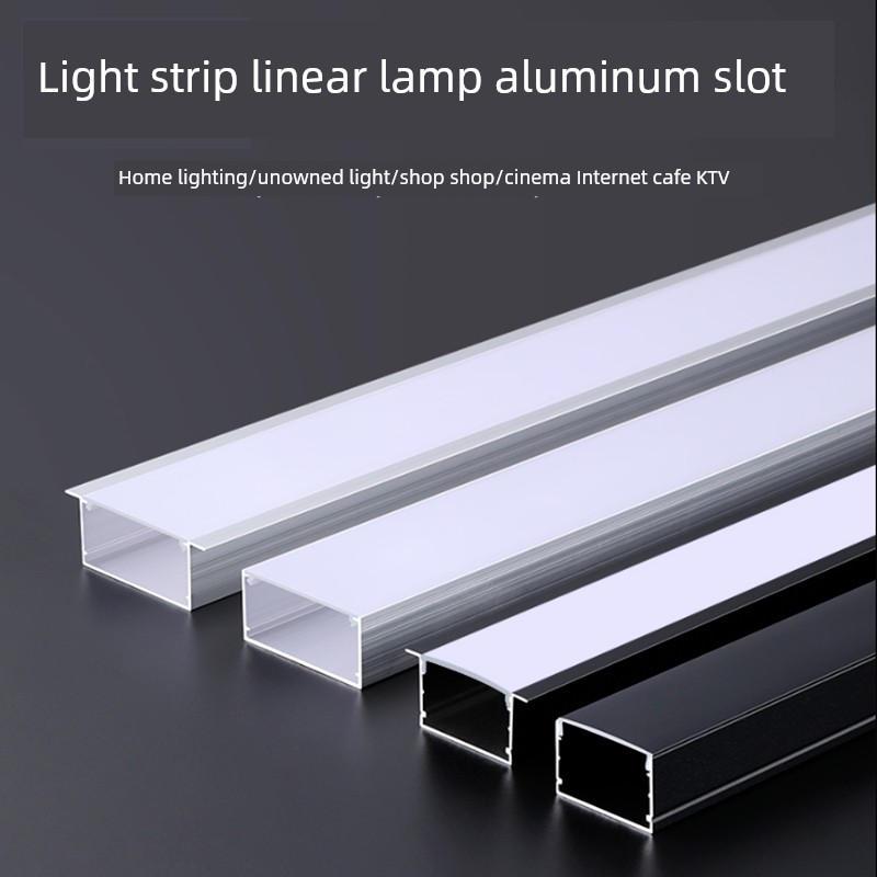 Light Strip Linear Light Aluminum Slot For Home Line Light Card Slot Embedded Batch Gray Plywood Light Bar Aluminum Strip