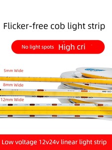 Super Bright Cob Low-Voltage Light Strip 24V Linear Light Self-Adhesive Led Flexible Light Strip 12V Flicker-Free Linear