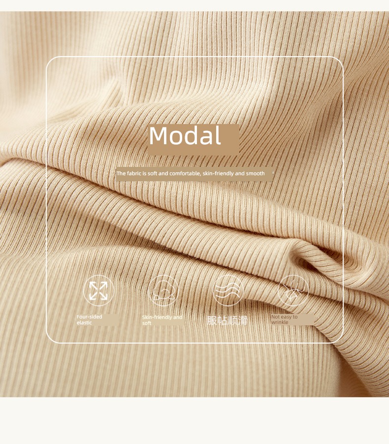 modal  easy Long sleeve Fork jacket Undershirt