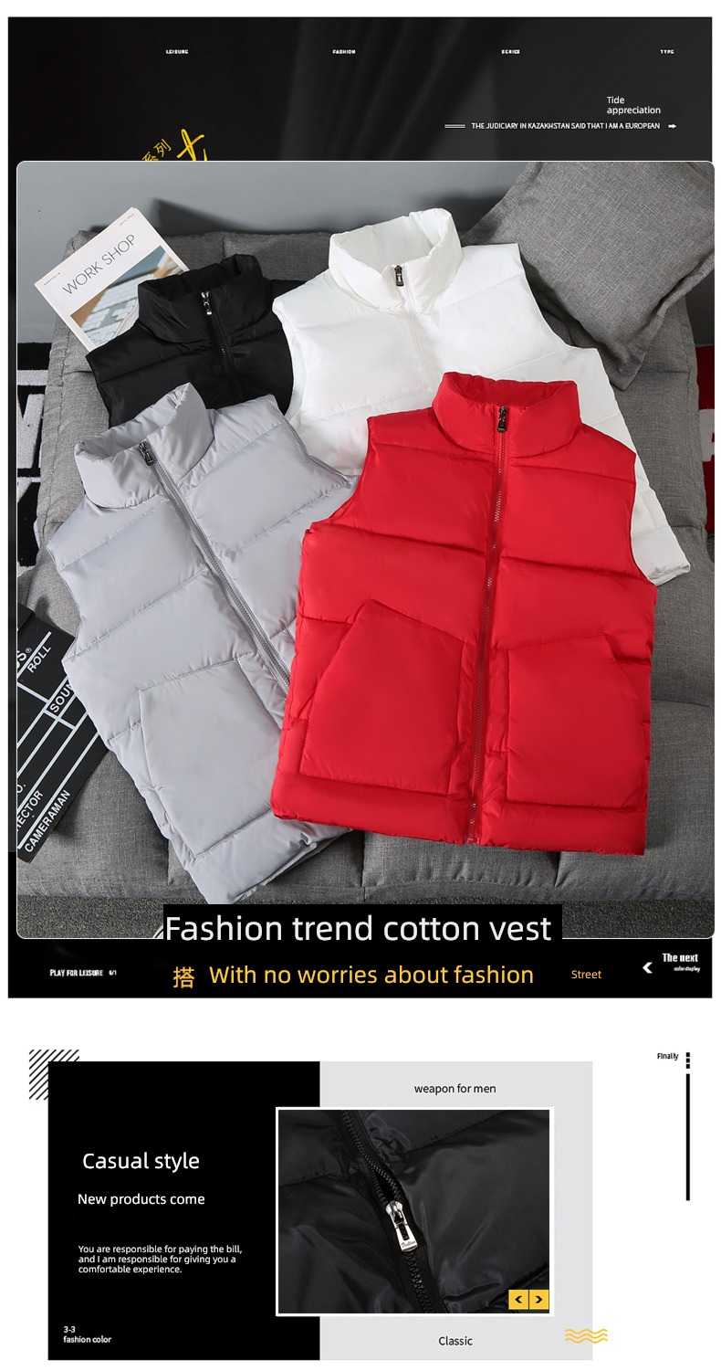 lovers Big size trend thickening Plush keep warm Vest
