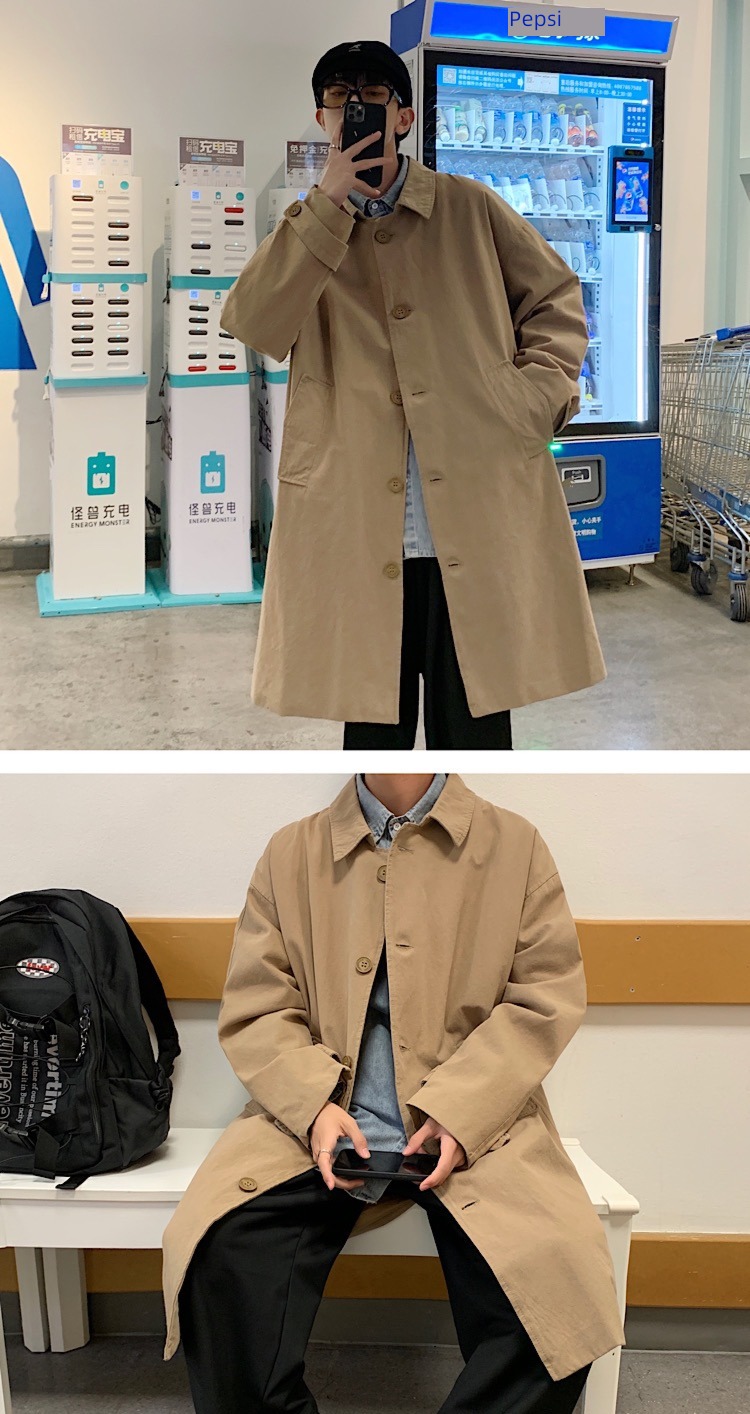 bf Spring and Autumn trend Korean version Medium and long term leisure time Windbreaker