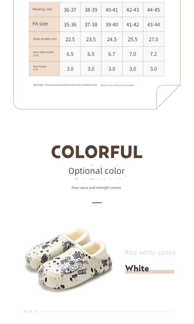 Wear out Home Furnishing Feeling of stepping on shit Plush keep warm Cotton slippers