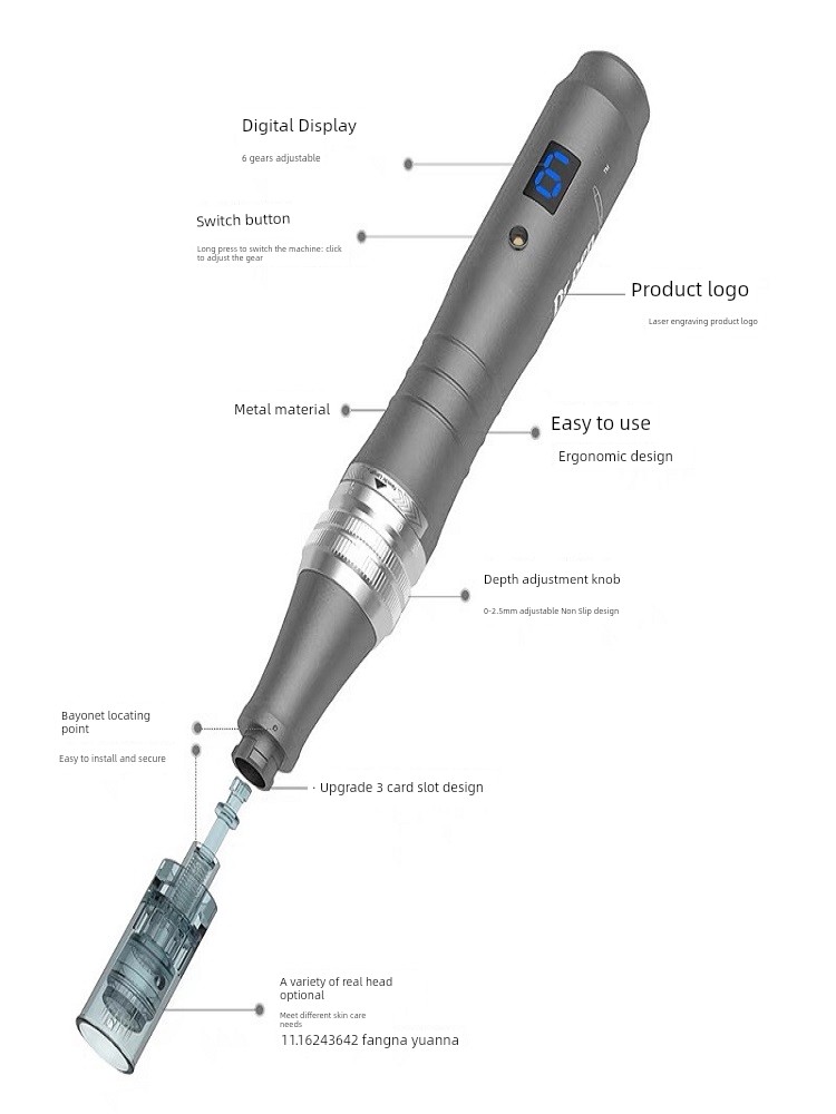  Mts納米祛痘水光導入儀電動微針 M8原装60个针头 型号自选Product Thumbnail