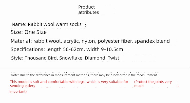 Autumn and winter ma'am keep warm wool lengthen knitting socks