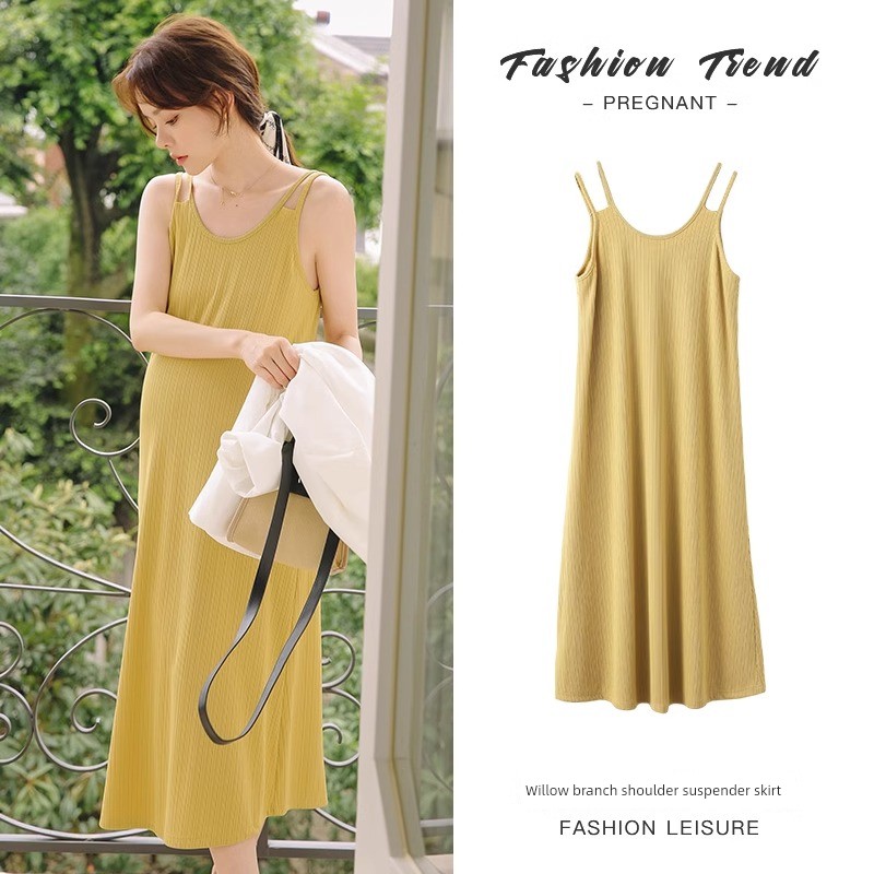 Maternity Wear Summer Dress Tops Women's Spring and Summer Vest Suspender Skirt Spring and Autumn 2026 New Set Autumn Outfit — 6