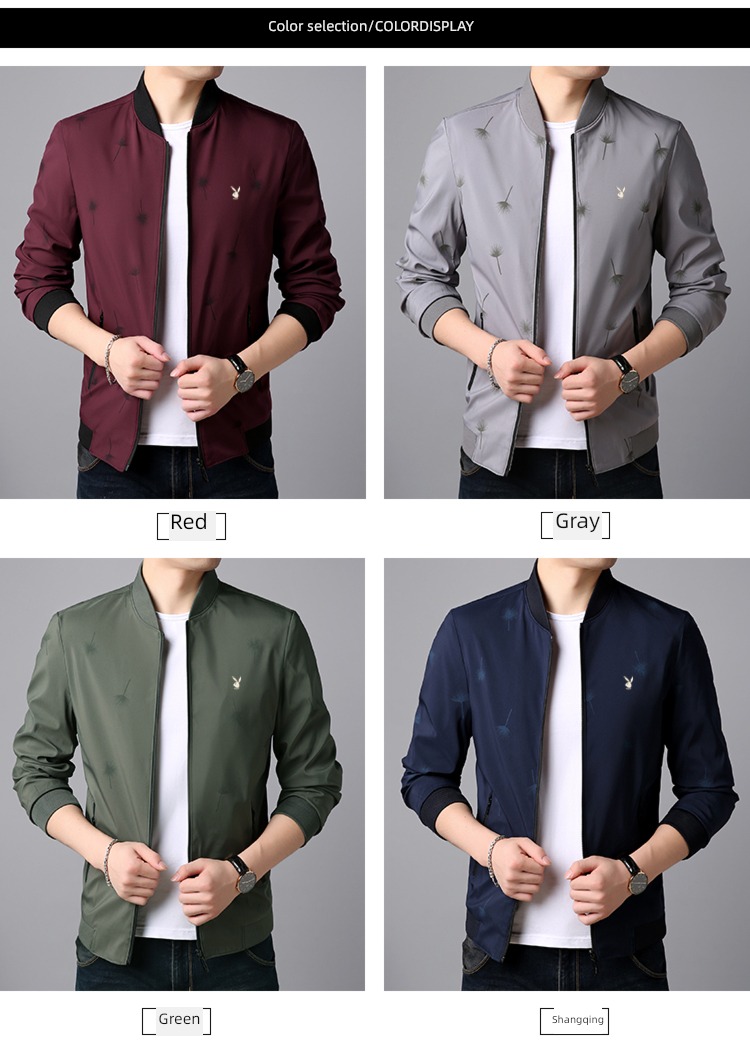 dandy spring and autumn man Self-cultivation Athletic Wear Jacket