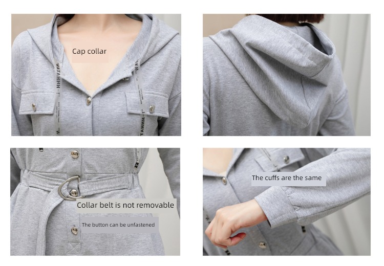 work clothes Leisure fashion Solid color spring and autumn zipper Jumpsuit